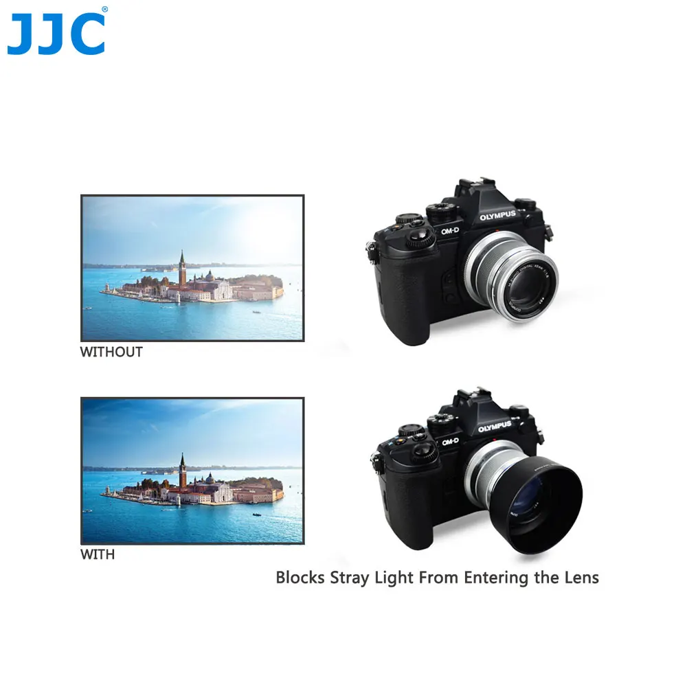 Камера JJC объектив Резьбовая бленда 37 мм для объектива Olympus M. ZUIKO DIGITAL 45 мм 1:1. 8