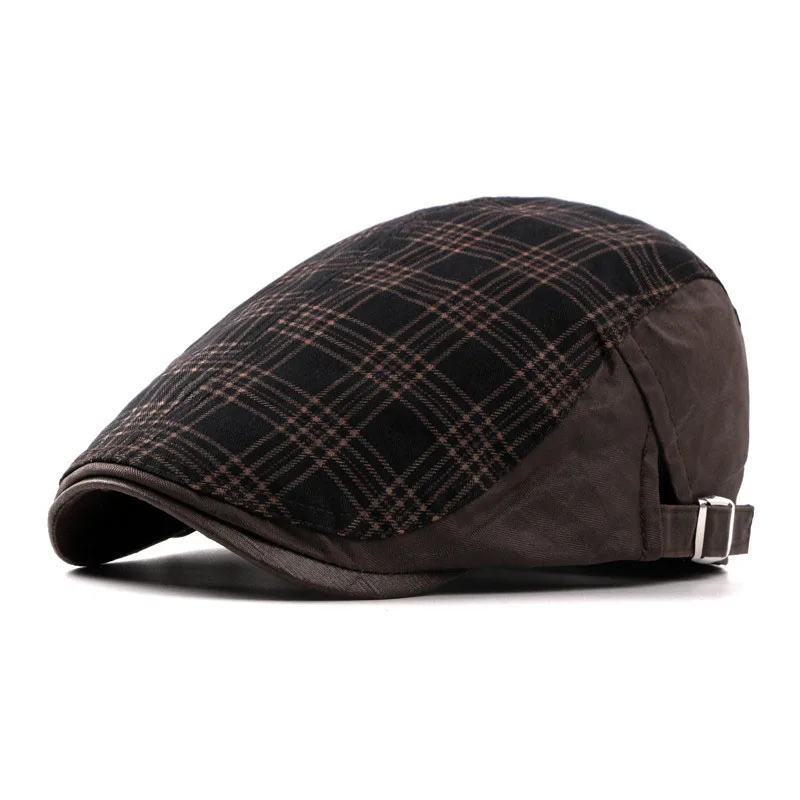 Fashion Unisex England Style Classic Newsboy Hat Flat Cap Plaid Boina