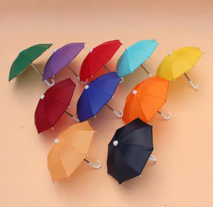 

Mini Doll Umbrella Scene Decoration Small Umbrella Birthday Toys Props For Kids Children Long Handle SN1622