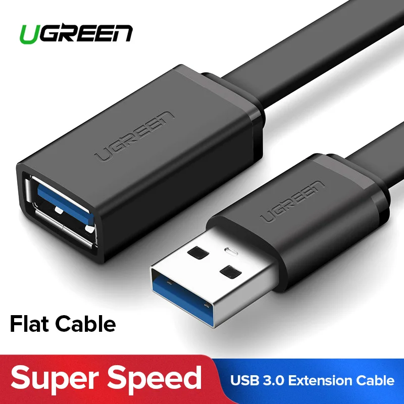 Goede Ugreen USB 3.0 Kabel Platte USB Verlengkabel Man vrouw Datakabel USB3.0 Extender Cord voor PC TV USB verlengkabel