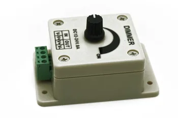 

6 PCS/Lot Free Shipping Brightness Adjustable Bright Controller LED Light Dimmer Single Color DC12V~24V