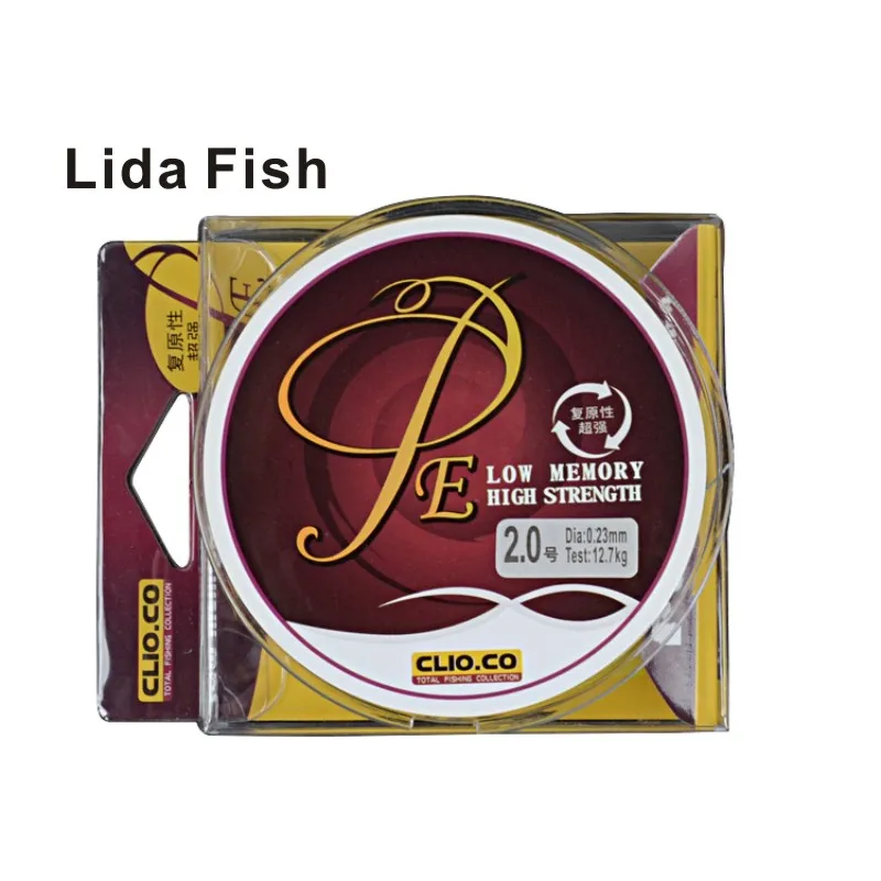 Lida Fish бренд 100m PE серии монохромный Плетеный огнеупорный провод