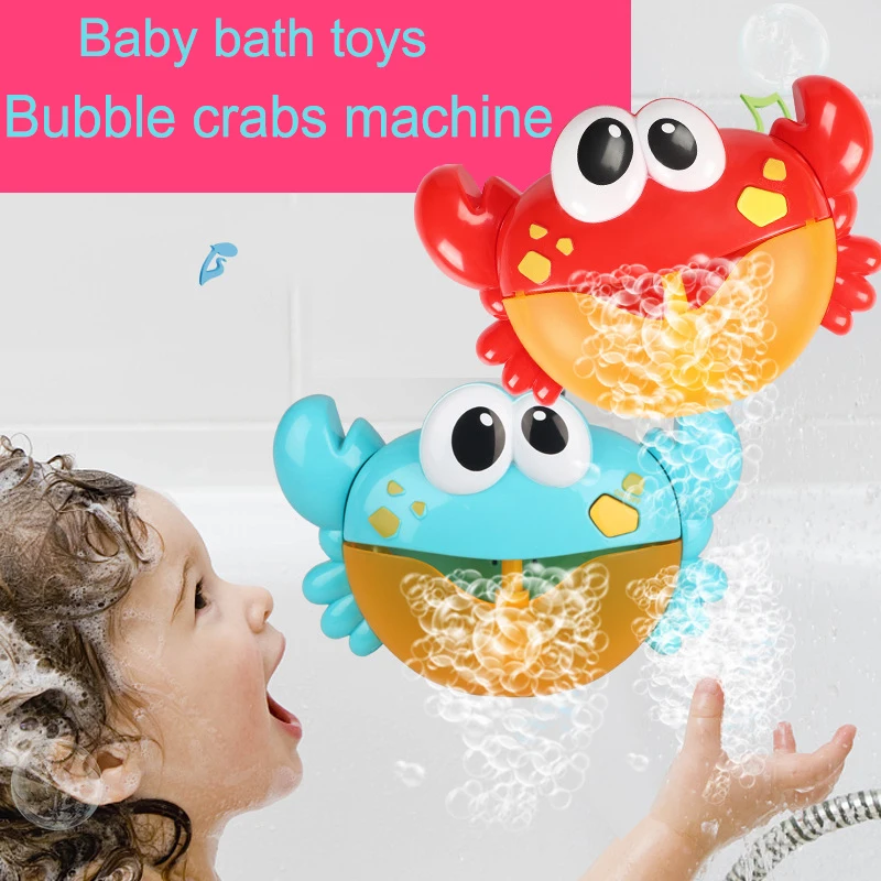 

Electric Music Bubble Crabs Machine Bath Toys Maker with Nursery Rhyme Bathtub Bubble for Infant Baby Kids Happy Tub Time