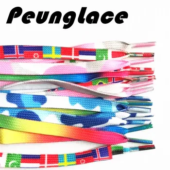 

Quality 200 pair/lot Tube Polyester Shoelaces Camouflage Shoelaces