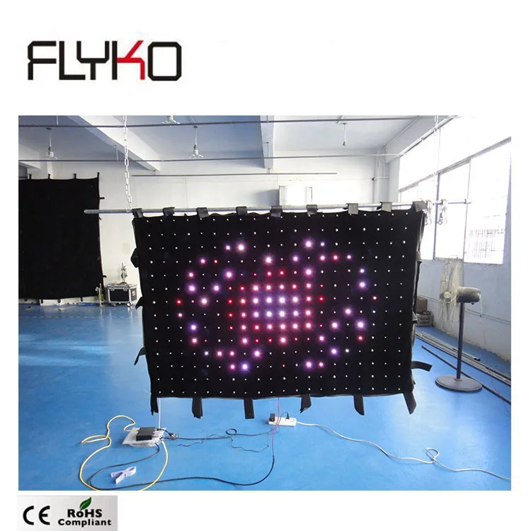 Профессиональный дизайн сценический P70mm 1*1 5 m led полный цвет меняющийся занавес