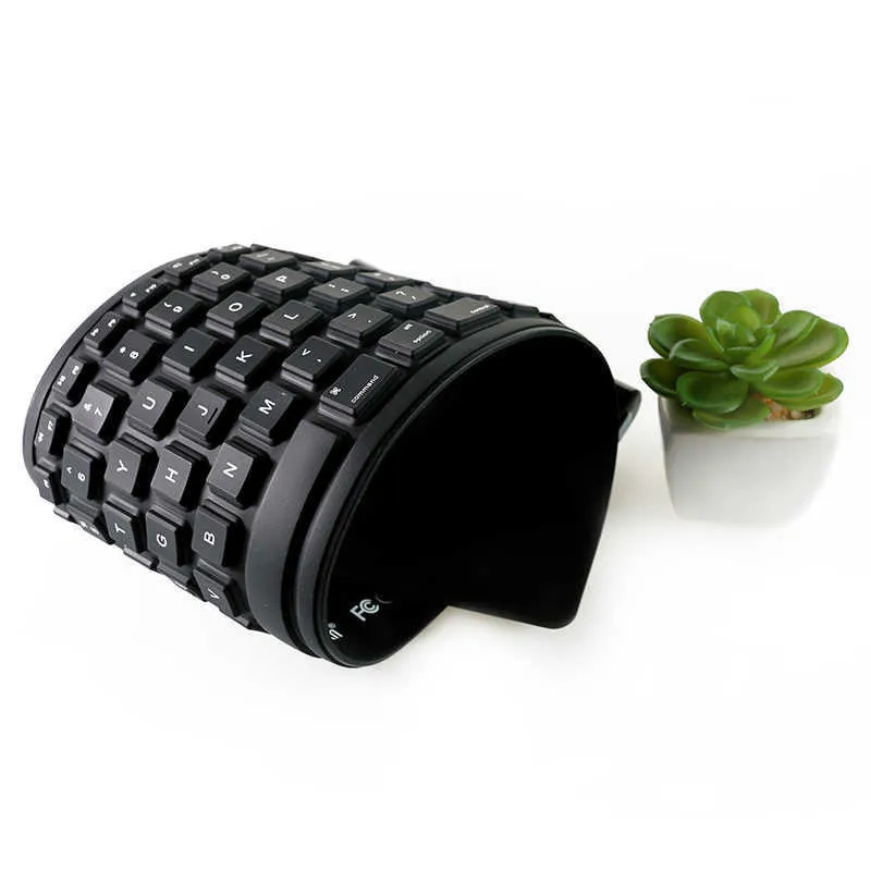 High Quality Bluetooth Wireless Keyboard Safe Silicone Material 102 Keys Mute Portable Kye Panel