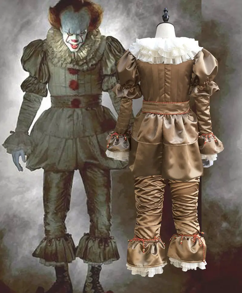 3pcs-Clown-Stephen-King-s-It-Cosplay-Costume-Pennywise-Costume-Adult-Men-Women-Costume-Fancy-Halloween(2)