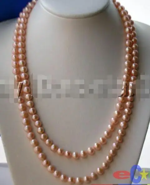 

FREE SHIPPING HOT sell new Style >>>>LONG 50" 10MM PINK ROUND FW CULTURED PEARL NECKLACE