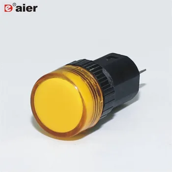 

100PCS AD16-16E 16MM LED Light Signal Lamp LED Pilot 12 Volt Indicator Light With Solder Terminal