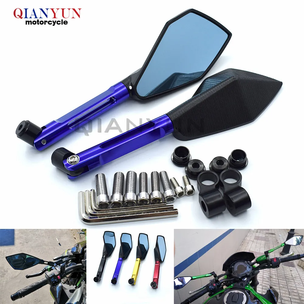

Motorcycle rearview side mirror 8mm 10mm with L wrench Universal For Kawasaki Z900 Z900RS Z800 Z1000