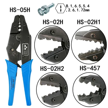 

HS-05H/02H/02H1/02H2/457 coaxial crimping pliers RG55 RG58 RG59,62, relden 8279,8281,9231,9141 SMA/BNC connectors tools