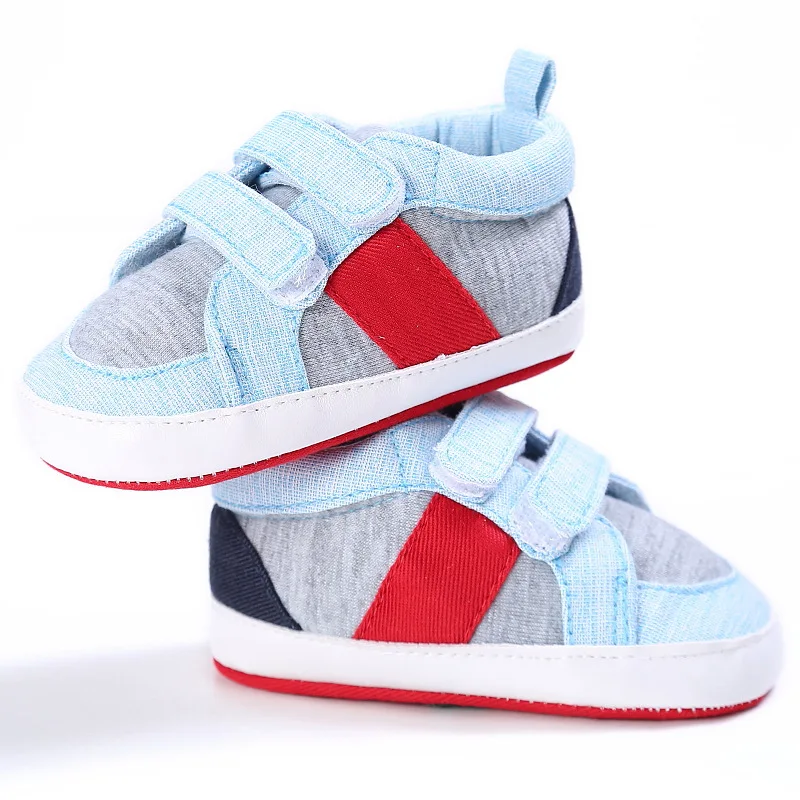 Подъем молодых Демисезонный Холст Детские кроссовки на мягкой подошве нескользящей новорожденных для маленьких девочек обувь для