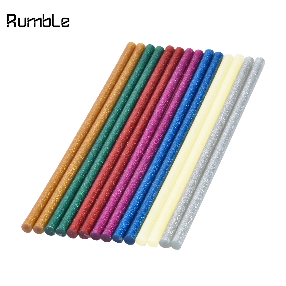 7pcs 7*200mm Glitter Glue Stick Mini Hot Melt Glue Gun Heating Adhesive