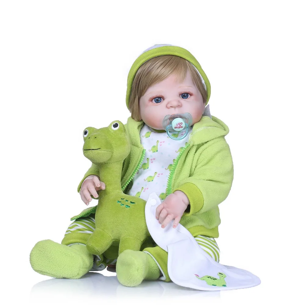 

NPK 55cm Full Silicone Body Reborn Baby Doll Toy Realistic Newborn Princess Girls Babies Doll Kid Brinquedos Bathe Toys Gifts