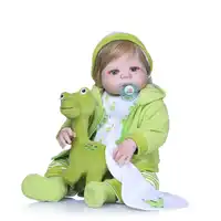 NPK 55cm Full Silicone Body Reborn Baby Doll Toy Realistic Newborn Princess Girls Babies Doll Kid Brinquedos Bathe Toys Gifts