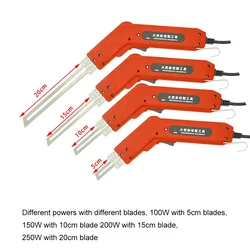 Faca elétrica de corte com esponja, ferramenta portátil de corte térmico para espuma, 100/150/200 w, 250