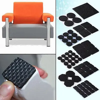 Safe Adhesive Rubber Furniture Feet Floor Protector Pads Anti Skid Safe Adhesive Rubber Furniture Feet Floor Protector Pads Anti Skid Scratch Diy Resistant Mats Table Legs Stools Chair Protection