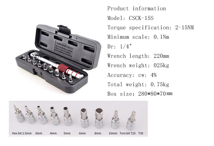 de torque ferramentas reparo da bicicleta kit