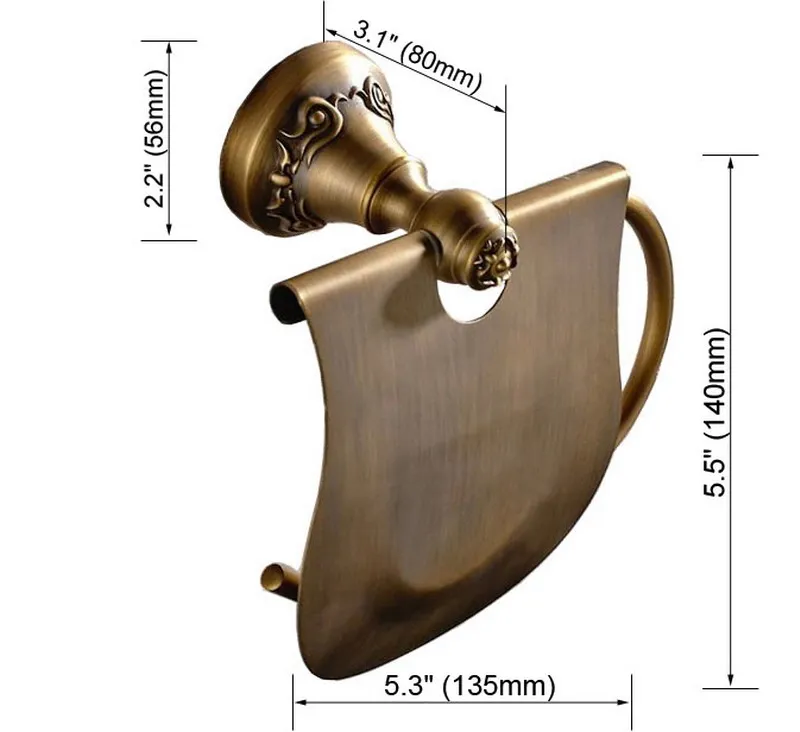Античная латунь аксессуары для ванной комнаты Комплект полотенца бар кольцо для полотенец Держатель туалет бумага держатель крючок