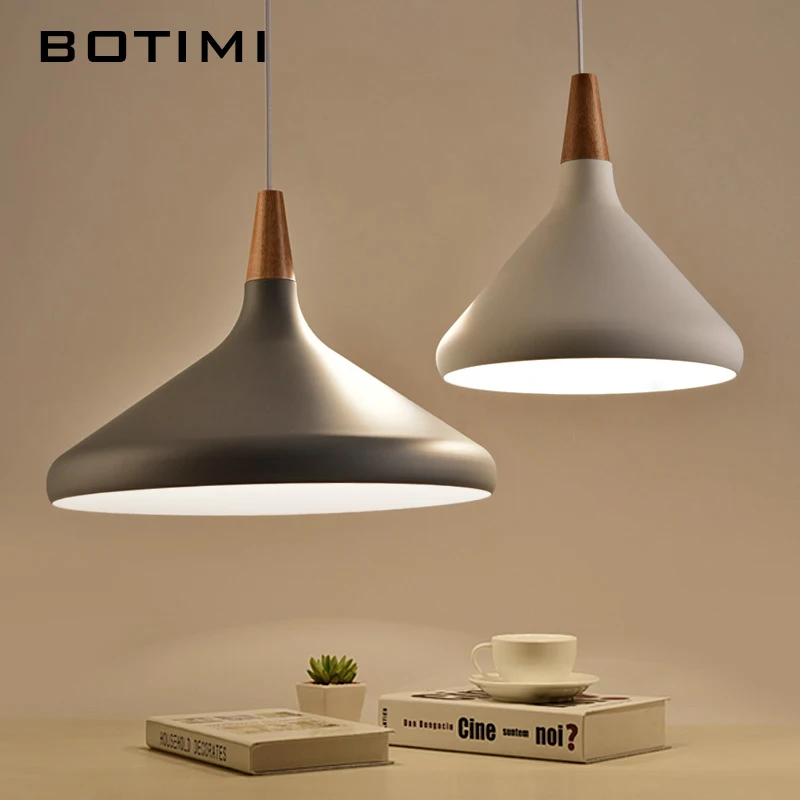 Подвесной светильник BOTIMI в скандинавском ретро стиле для столовой, кухни, винтажный металлический подвесной светильник, светильник для помещений