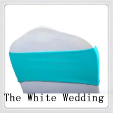 100 шт. Baby Blue лайкра Эластичность Председатель Группы без пряжки кресло Пояса для Свадебная вечеринка банкетный украшение