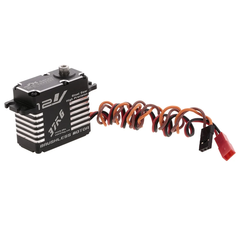 

JX RC Car Servo BLS-12V7137 37KG 12V Aluminium Digital Brushless Servo for RC Helicopter RC Boat RC Airplane