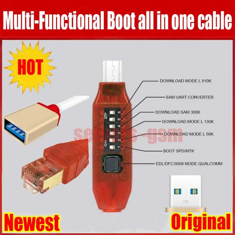 Новейший кабель для загрузки(легкое переключение) Micro USB RJ45 все в одном многофункциональный кабель для загрузки кабель edl