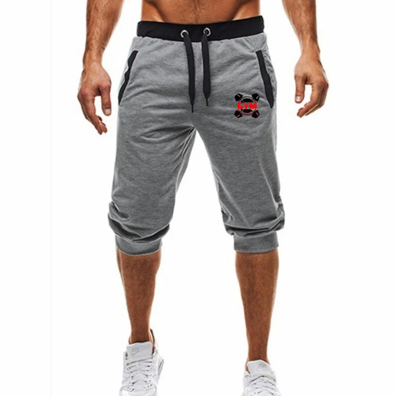 

Summer men Leisure Men Knee Length Shorts Color Patchwork Joggers Short Sweatpants Trousers Men Bermuda Shorts roupa masc
