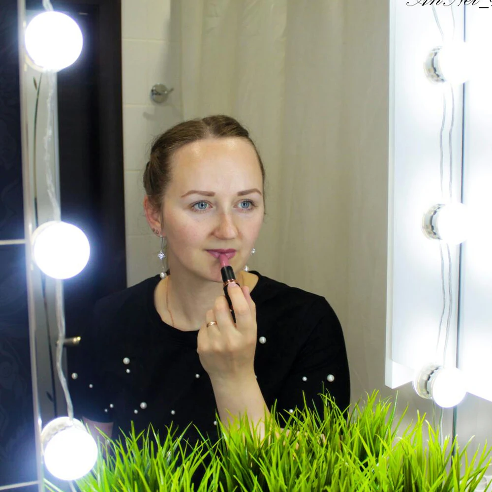 

Modern Dressing Table Mirror Light Cosmetic Wall Mirror Lamp USB Plug 10pcs LED Bulbs Bedroom Bathroom Mirror Light
