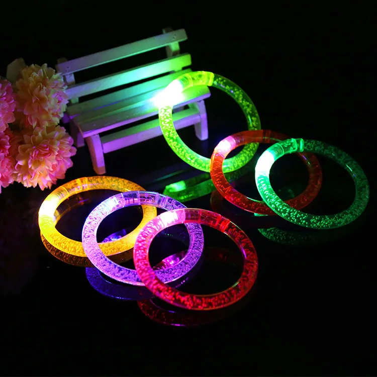 10PCS 85MM Colorful Changing LED Toys Bracelet Light Up Bracelet