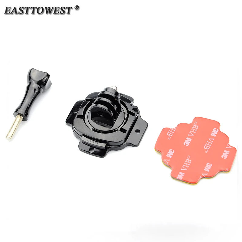 

Easttowest Go Pro Accessories 360 Degree Rotating Helmet Mount 3M Adhesive Sticker for XIaomi Yi for Go Pro Hero SJ4000 SJ7000