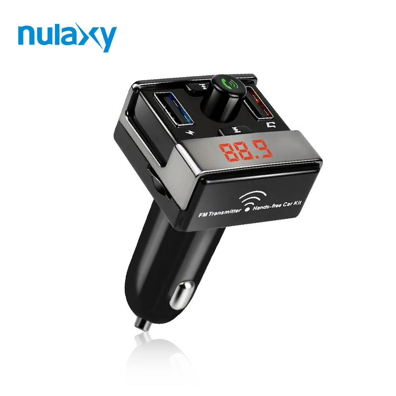 Nulaxy FM Transmitter Dual USB Car Charger Handsfree Car Kit MP3 Player