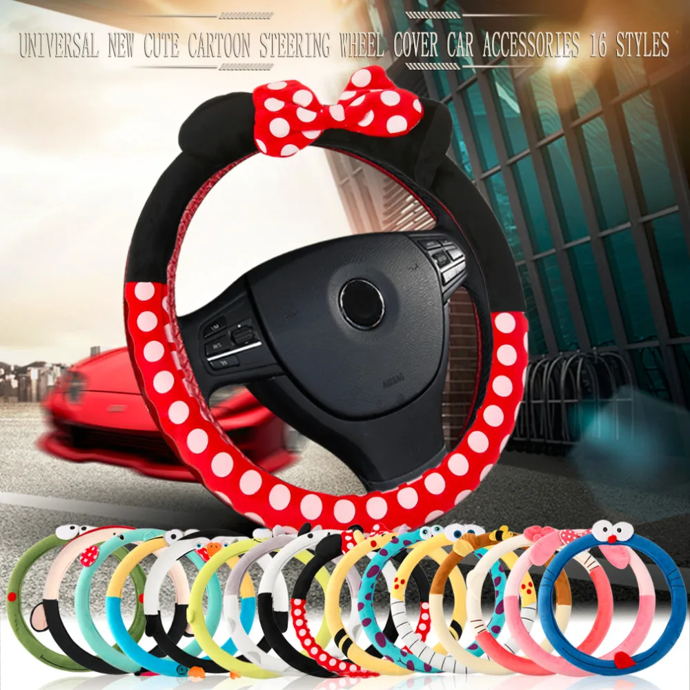 Steering Wheel Cover For Women Cute Daisies Vehicles Truck Accessory Prevent Sun Teens Anti-Slip Heat Resistant Fit Universal Car Steering Wheel Protective Covers 