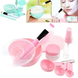 Маска для лица DIY красота инструмент чаша 15 г/5 г/2,5 г кисть спрей бутылка комплект мерных ложек розовый, зеленый
