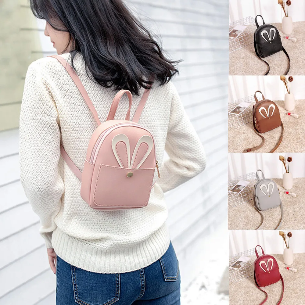 

vintage backpack Women Girl Leather Student School Bag Backpack Shoulder Bag Mochila Escolar Feminina Mini Backpack #S20