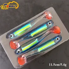 16 pieces 5 4g 11 5cm font b fishing b font soft lure 3D eyes lure
