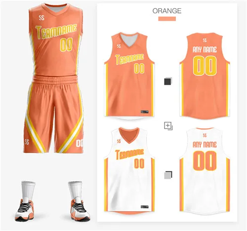 Reversible Basketball jersey Double sided Sleeveless Shirts Suit professional Sportswear basketball Uniform Quick Dry set