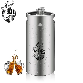 

Mini Keg Homebrew Growler Mini Keg Stainless Steel Keg 128OZ Beer Growler mini Beer Barrel Holds Beer Tools