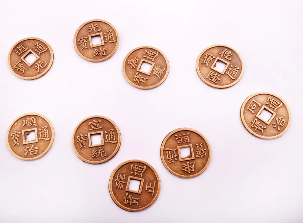 50 шт китайские I Ching монеты фэн-шуй китайские монеты с драконами монеты Лот Y1087