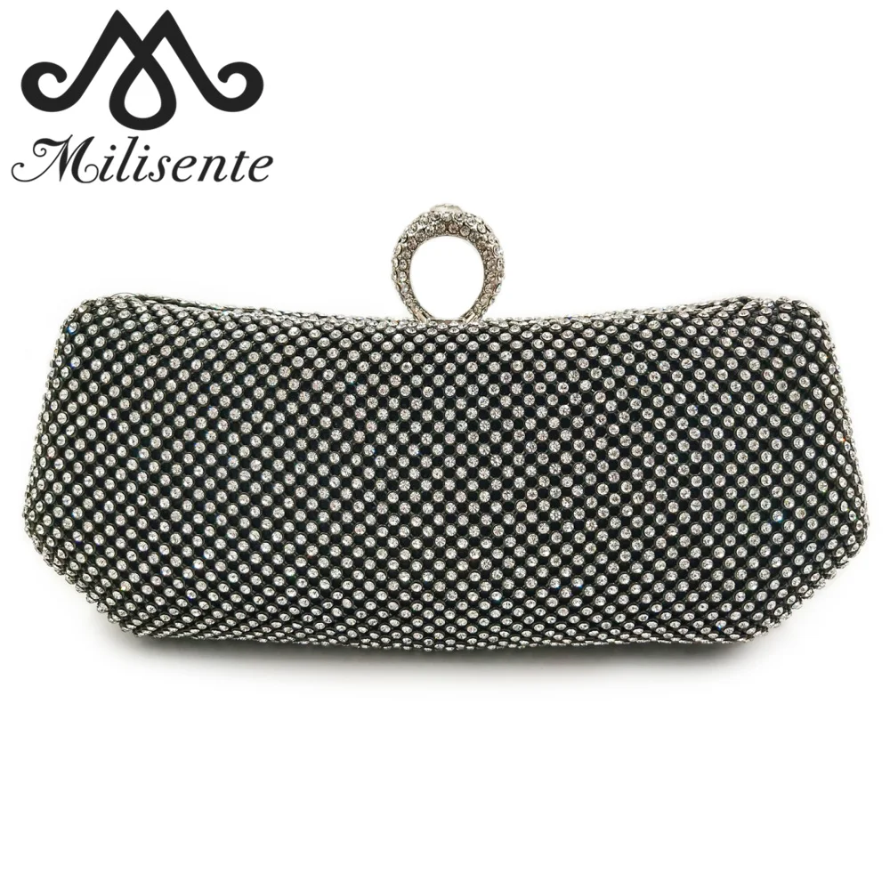 Milisente 2018 Frauen Abend Tasche Einzigartige Design Ring Strass Kupplungen Taschen Hochzeit Kupplung Party Geldbörse