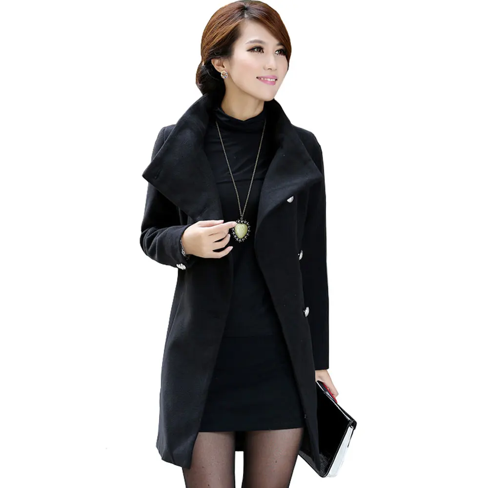 Long black winter jacket