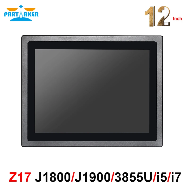 

12 Inch LED IP65 Industrial Touch Panel PC All in One Computer 10 points capacitive touch screen Win 7 J1800 J1900 3855U i5 i7