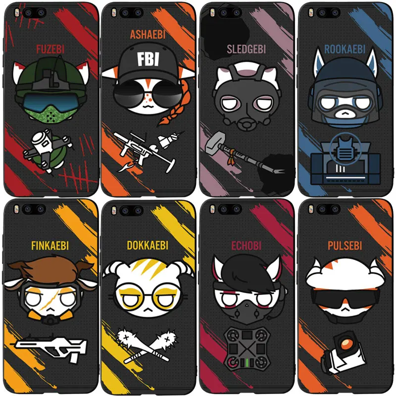 

RKQ Rainbow Six Siege Game Style Soft Phone case cover For Xiaomi Redmi A1 A2 4X 5A 5 Plus 8 9 lite Note 4X Note 5A 6 7 Pro Case