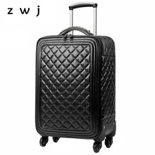 Известный бренд Женская багажная сумка модная Дорожная сумка на колесиках из искусственной кожи винтажная сумка на колесиках