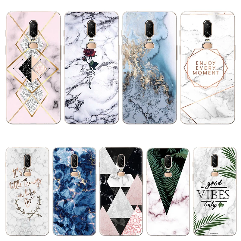 

Marble Silicone Soft TPU Cases for One Plus 6T 6 3 5 5T Case Clear Bags for Oneplus 6 6T 5T Print Rubber Back Cover CapaCoque