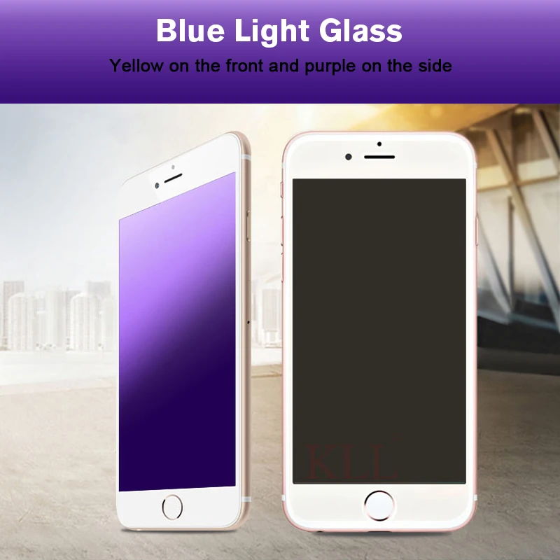 2.5D مكافحة أزرق فاتح كامل غطاء الزجاج المقسى لفون X XS ماكس XR واقي للشاشة ل فون 8 7 6 6 s زائد زجاج واقي