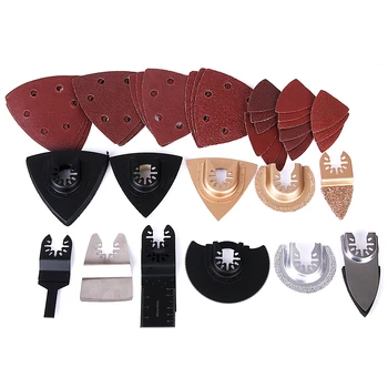 

38Pcs/Set oscillating multi tool saw blades accessories for renovator power tool as Fein multimaster Dremel metal wood cutting