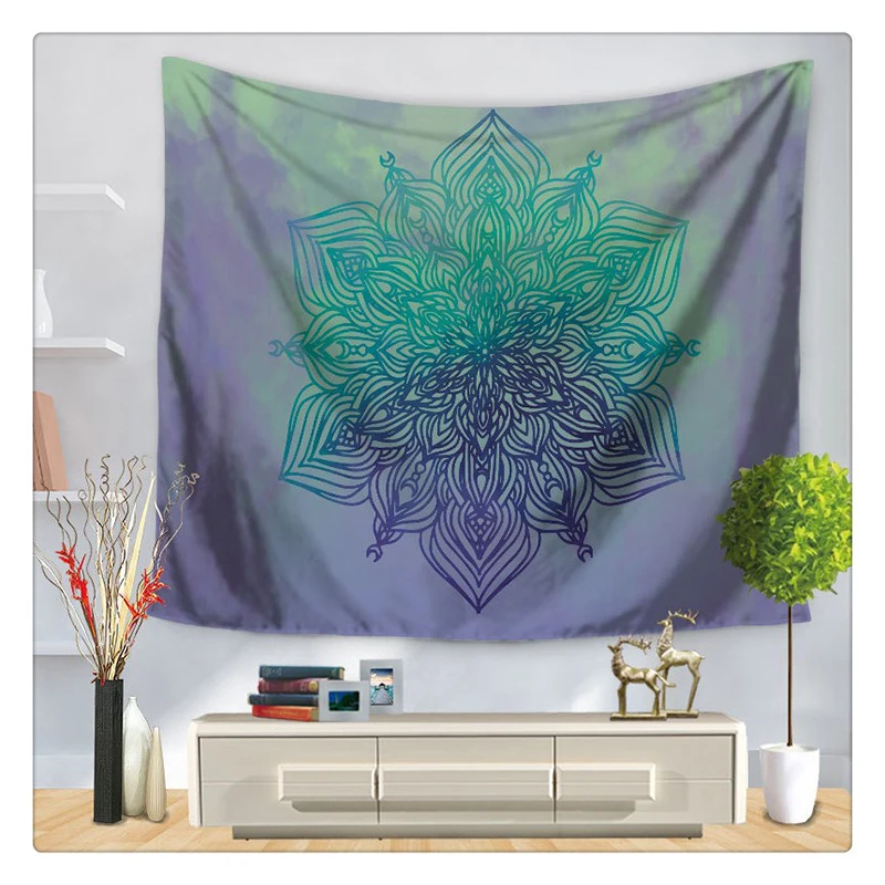 Yoga Tapestry Wall Hanging Polyester Indian Mandala Home Decor Pattern S3W6 