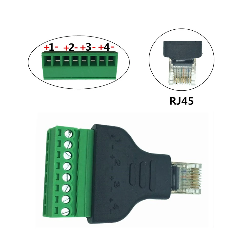 Новый Ethernet RJ45 штекерным AV Винтовые клеммы коннектор адаптер сот радио