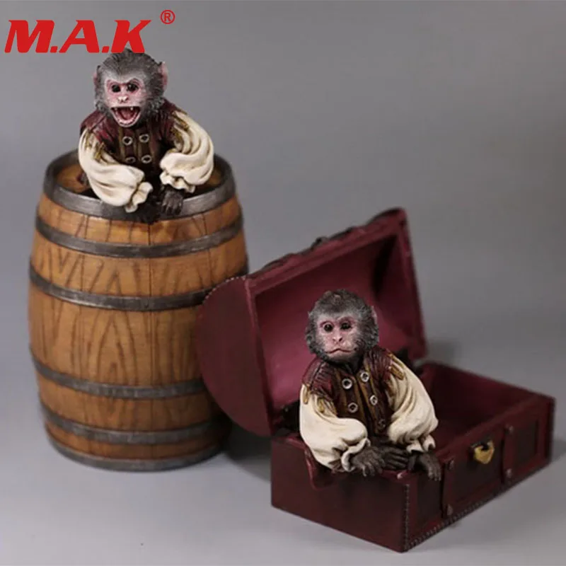 Масштаб 1:6 пират 2 обезьяны бочка для вина коробка сокровищ набор дома Игрушечная